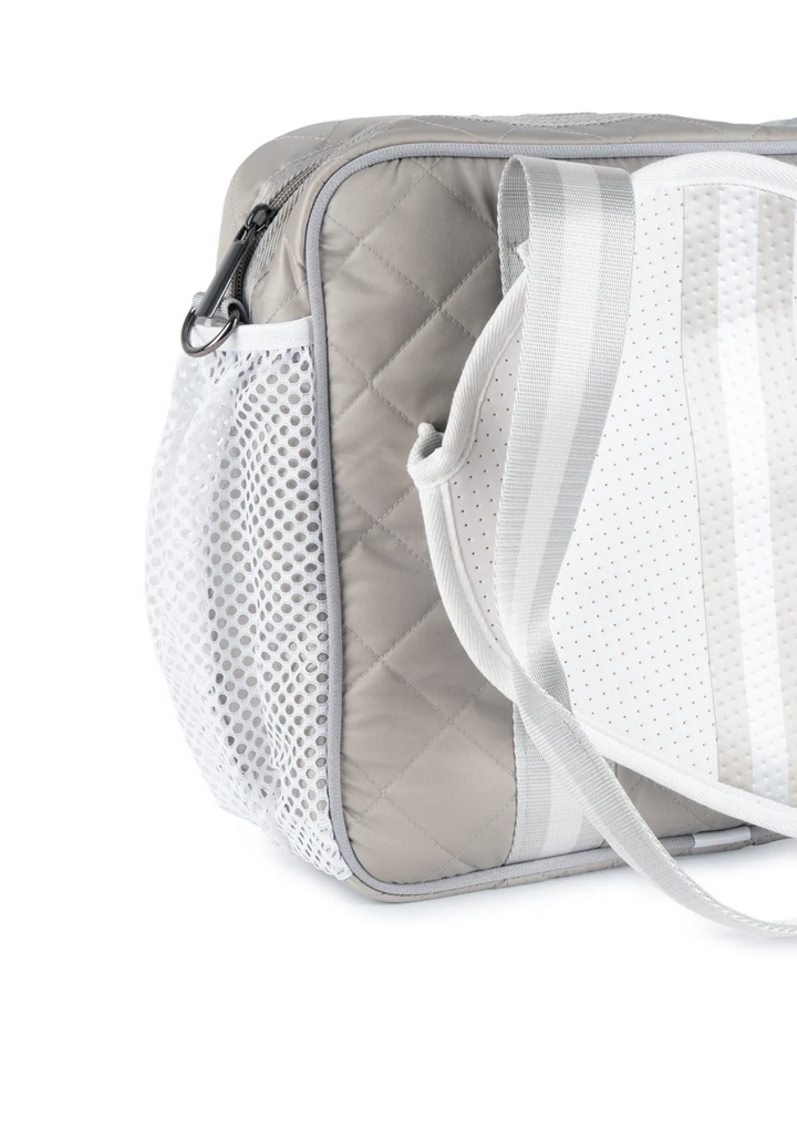 TOTE PICKLEBALL WHITE SILVER NEOPRENE