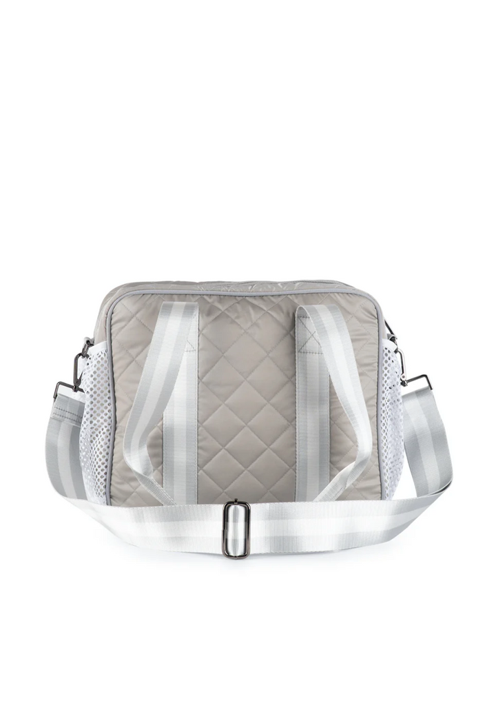 TOTE PICKLEBALL WHITE SILVER NEOPRENE