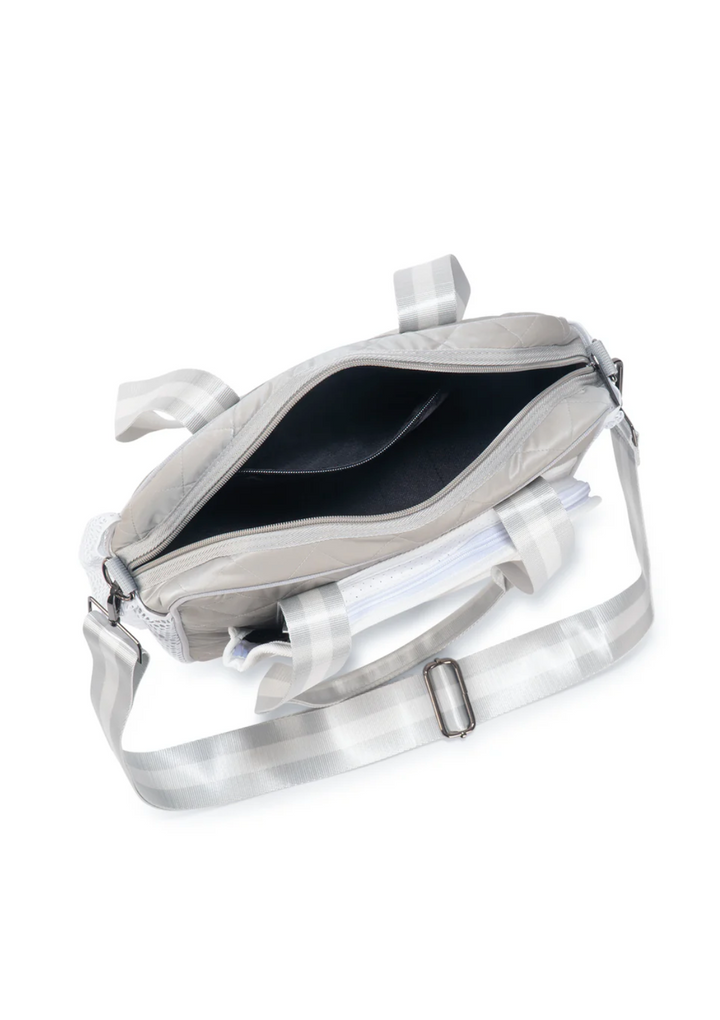 TOTE PICKLEBALL WHITE SILVER NEOPRENE