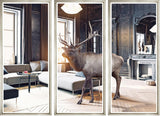 ART ELK IN THE ROOM TRIPTYCH