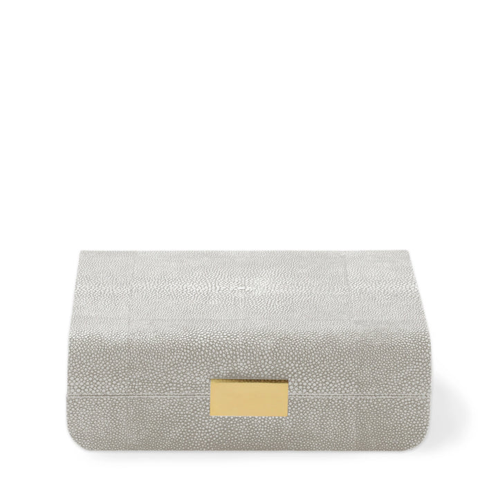 JEWELRY BOX MODERN SHAGREEN DOVE
