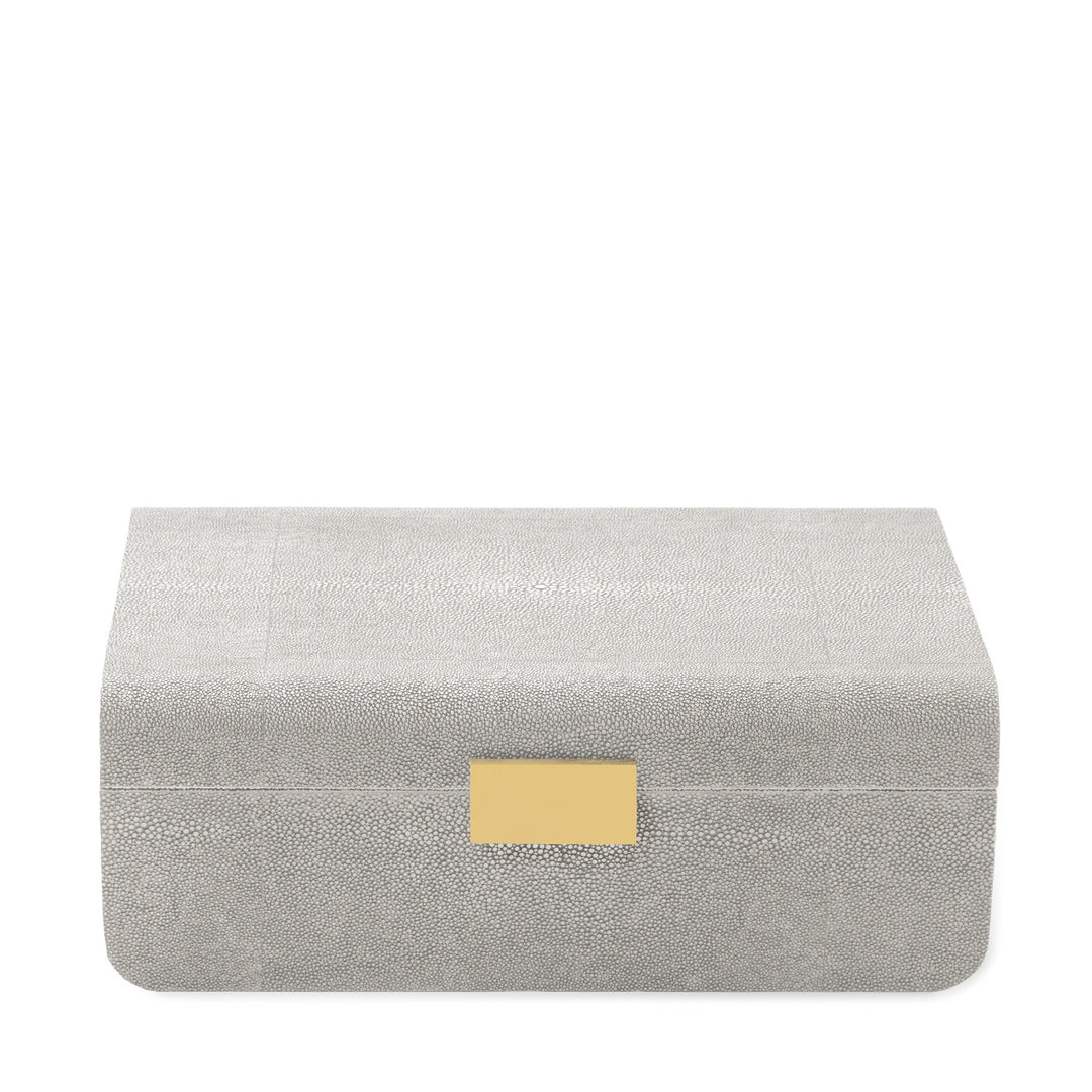 JEWELRY BOX MODERN SHAGREEN DOVE