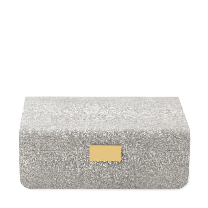 JEWELRY BOX MODERN SHAGREEN DOVE