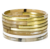 BANGLE BUFFALO HORN WITH GOLD