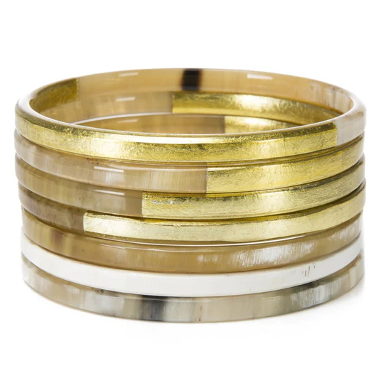 BANGLE BUFFALO HORN WITH GOLD