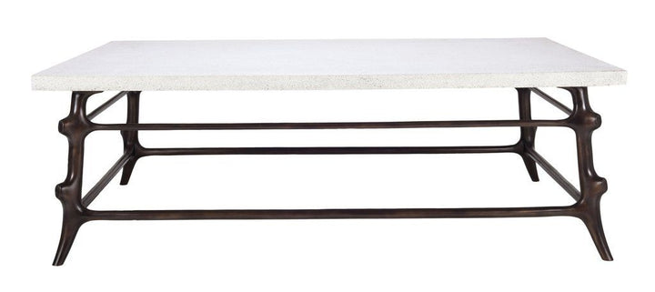 COCKTAIL TABLE ANTIQUE BRONZE/CREAM RUST #65223