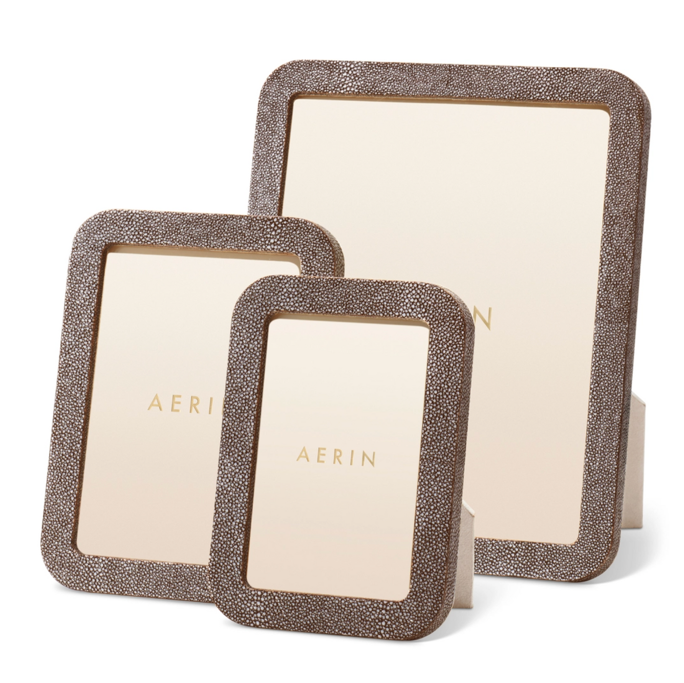 AERIN FRAME MODERN SHAGREEN CHOCOLATE (Available in 3 Sizes)