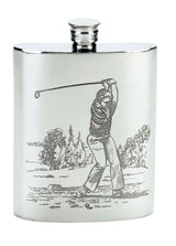 FLASK GOLFER ENGLISH PEWTER