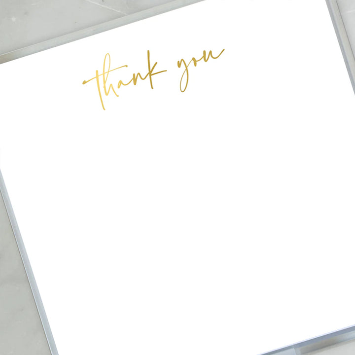 NOTEPAD SMALL GOLD FOIL THANK YOU