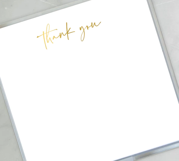NOTEPAD GOLD FOIL "THANK YOU"