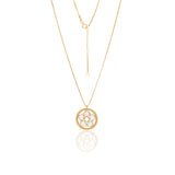 NECKLACE PENDANT  WHEEL OF FLOWER MOISSANITE