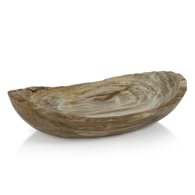 BOWL PETRIFIED WOOD OVAL (Available in 2 Sizes)