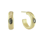 EARRINGS MINI HOOP PYRITE