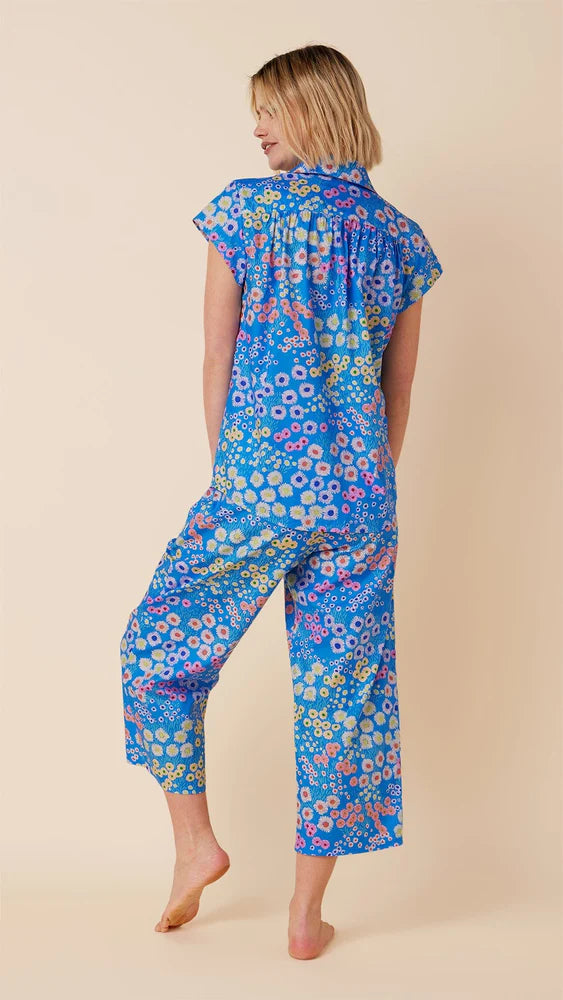 PAJAMA SET CAPRI CERULEAN FLORAL LUXE PIMA (NRD)