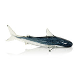 DECORATIVE SHARK BLUE GLASS