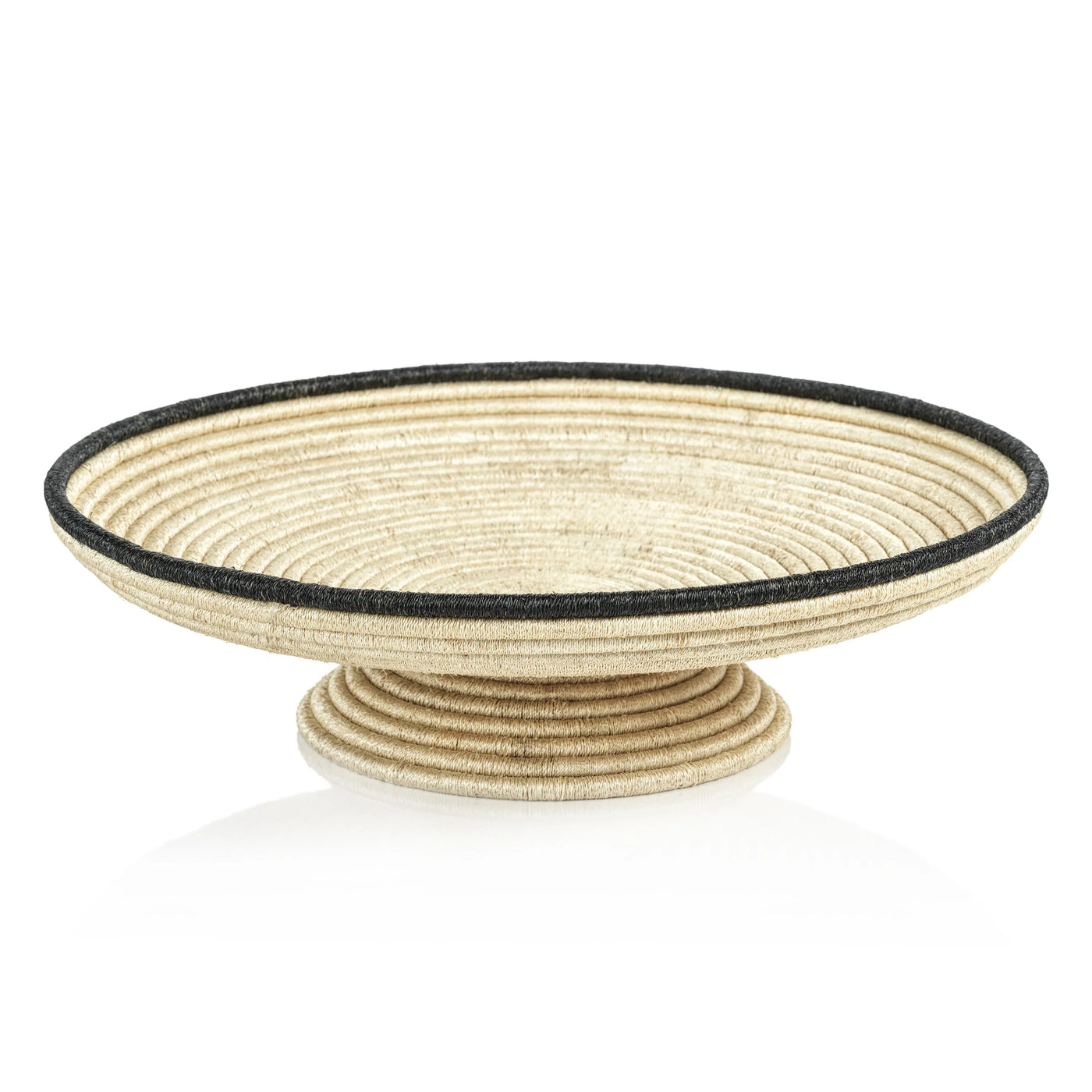 BOWL COILED ABACA FOOTED LARGE