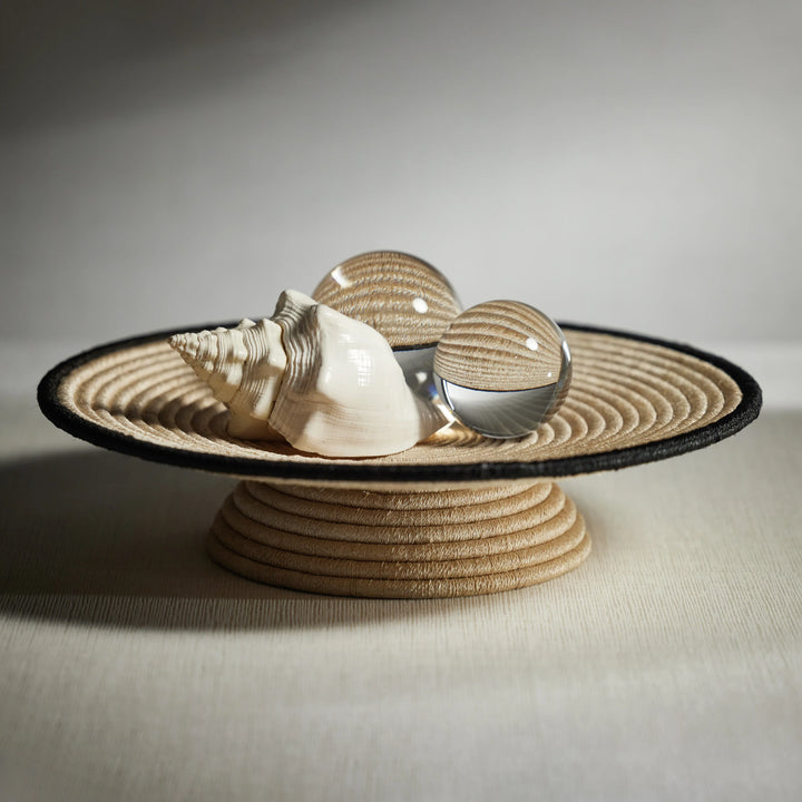 TRAY COILED ABACA FOOTED LARGE #65541