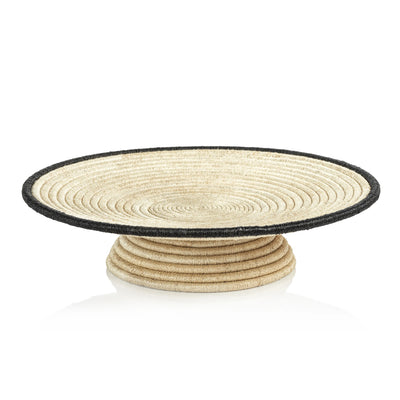 TRAY COILED ABACA FOOTED LARGE