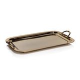 TRAY SERVING GOLD RECTANGULAR