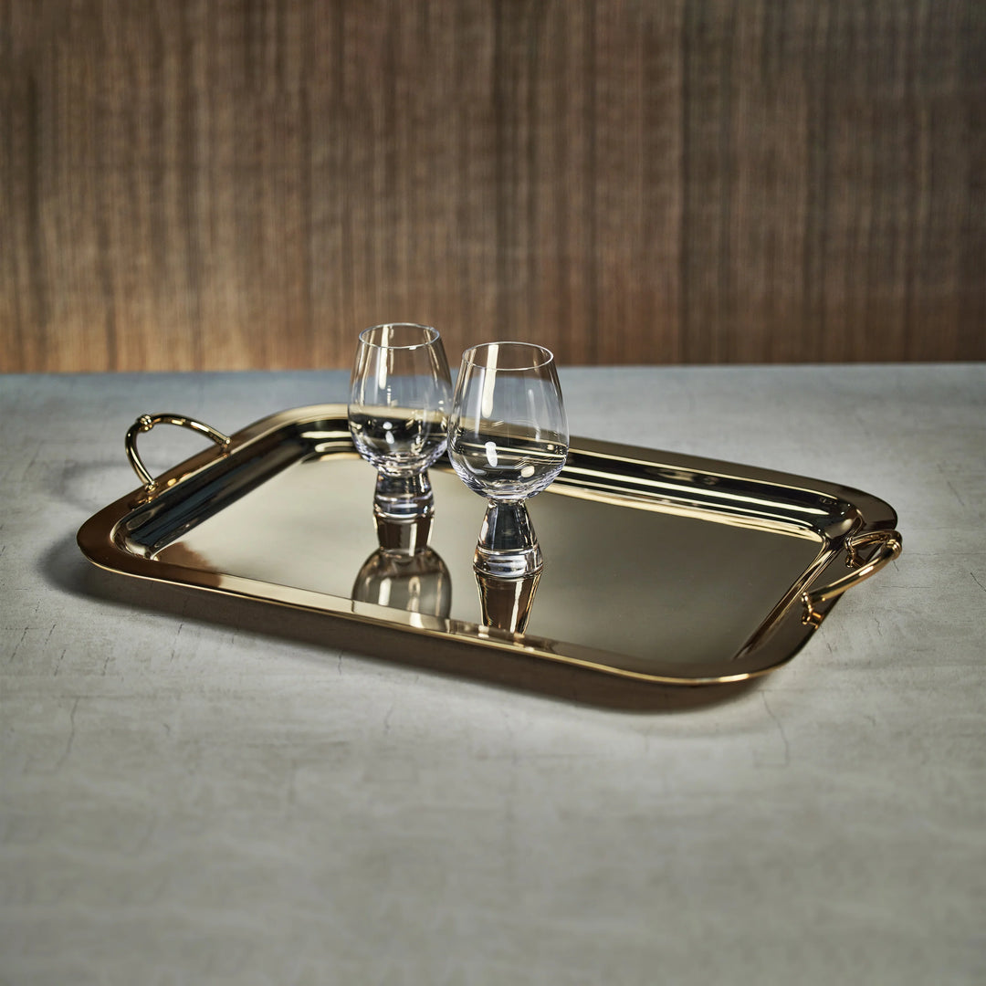 TRAY SERVING GOLD RECTANGULAR #65561