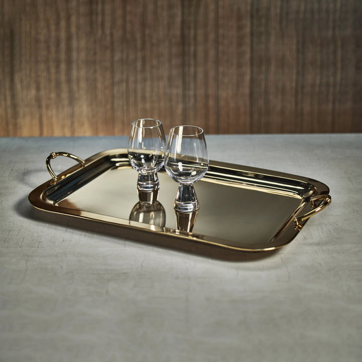 TRAY SERVING GOLD RECTANGULAR #65561