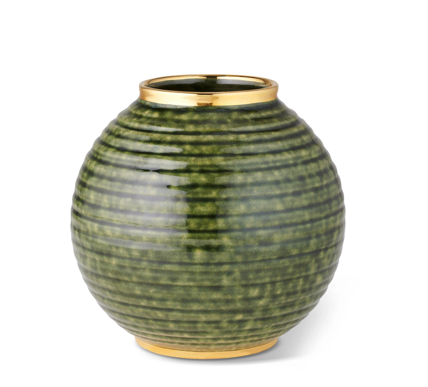 VASE CALINDA ROUND FOREST GREEN #65610