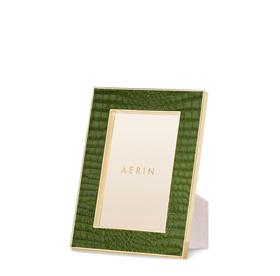 AERIN FRAME CLASSIC CROC LEATHER VERDE (Available in 2 Sizes)