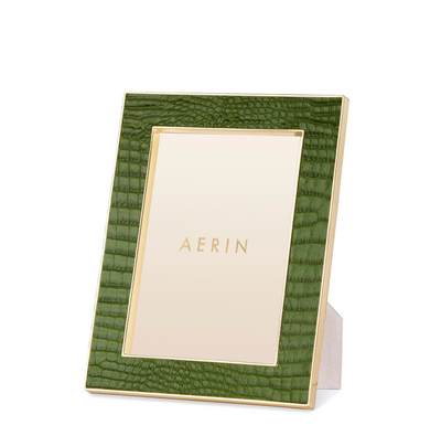 AERIN FRAME CLASSIC CROC LEATHER VERDE (Available in 2 Sizes)