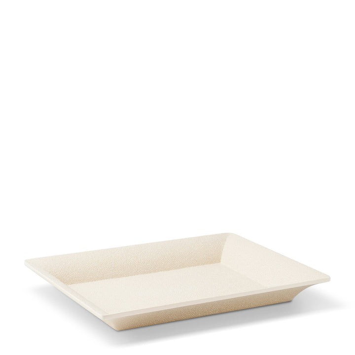 TRAY SHAGREEN CREAM SMALL #65647