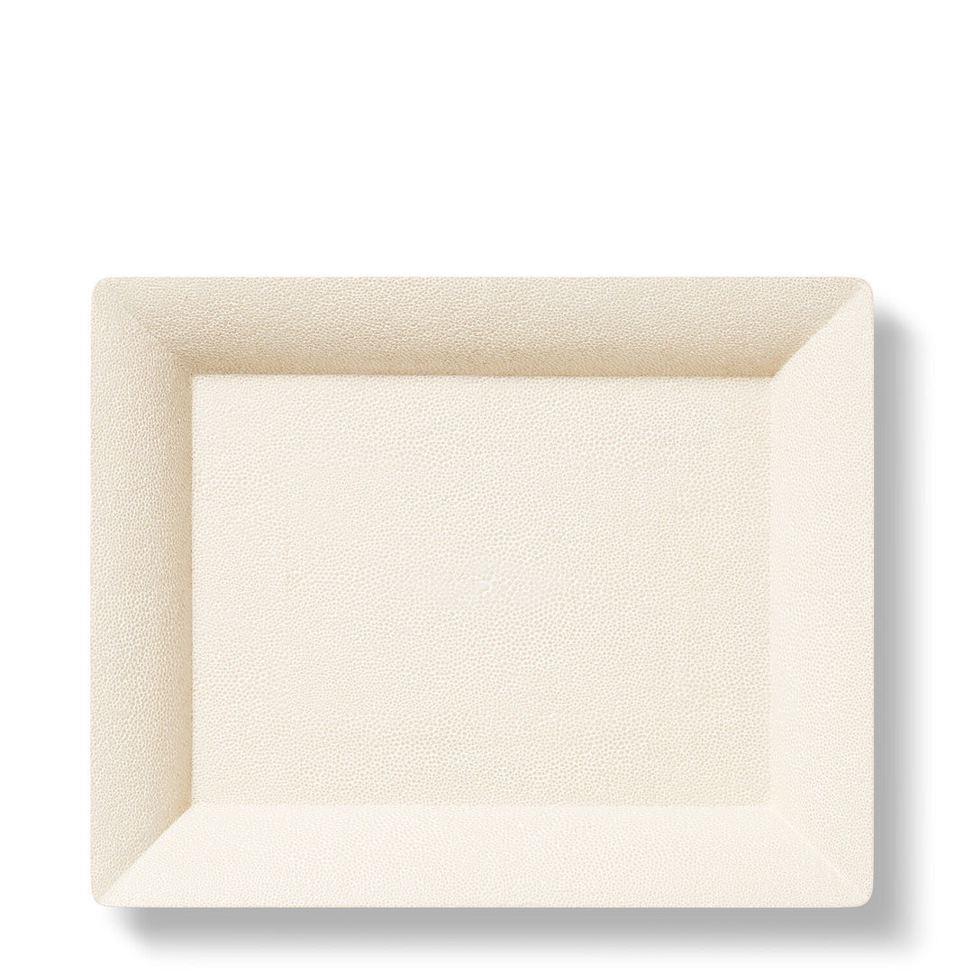 TRAY SHAGREEN CREAM SMALL #65647