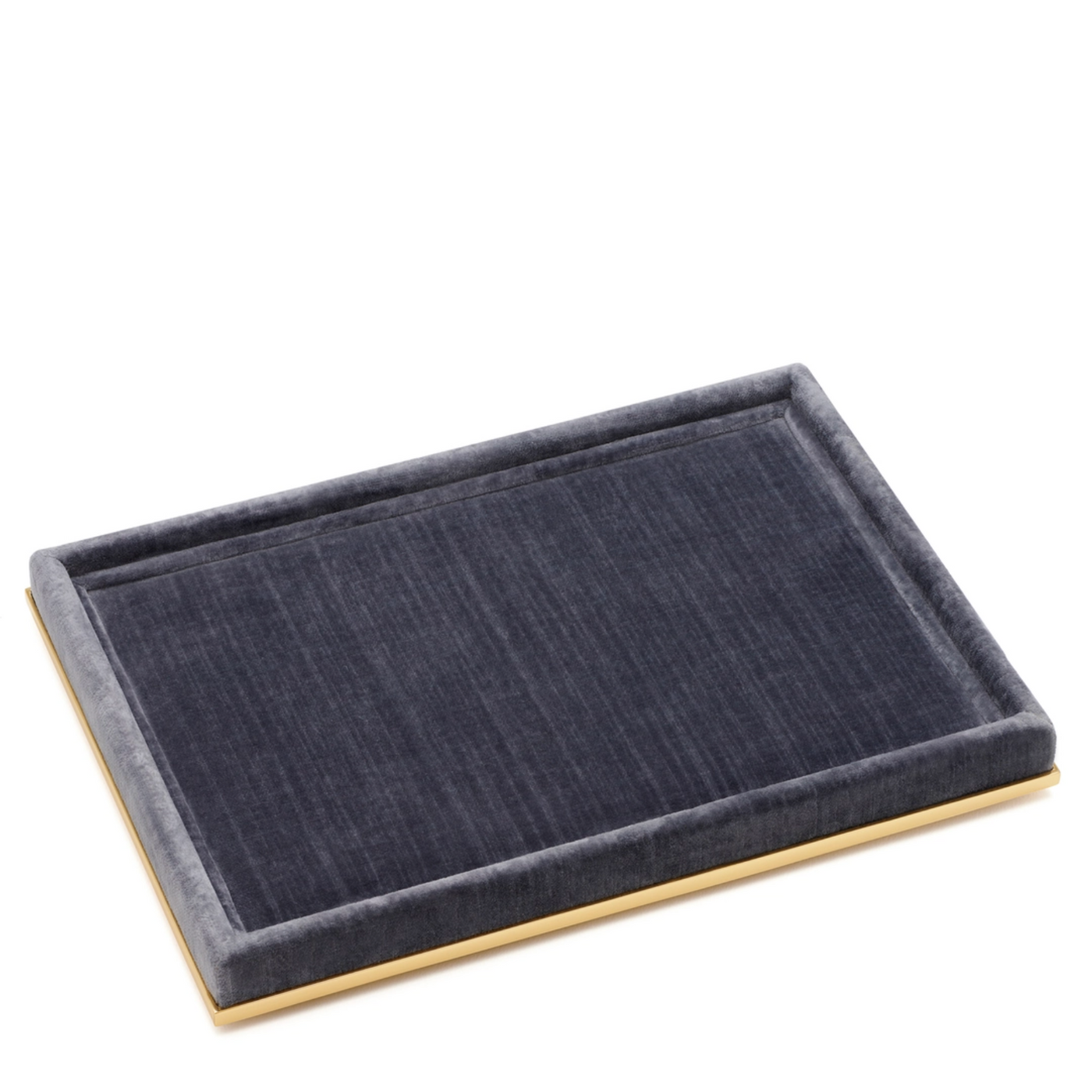 AERIN TRAY RECTANGULAR VALENTINA VELVET DUSK BLUE