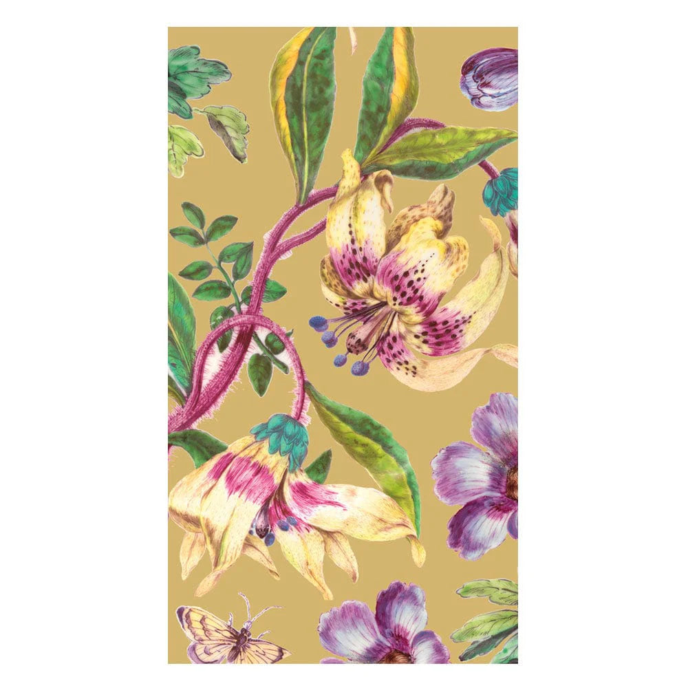 GUEST TOWEL PORCELAIN BLOOMS GOLD