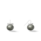 EARRINGS STERLING PEBBLE PEARL MEDIUM