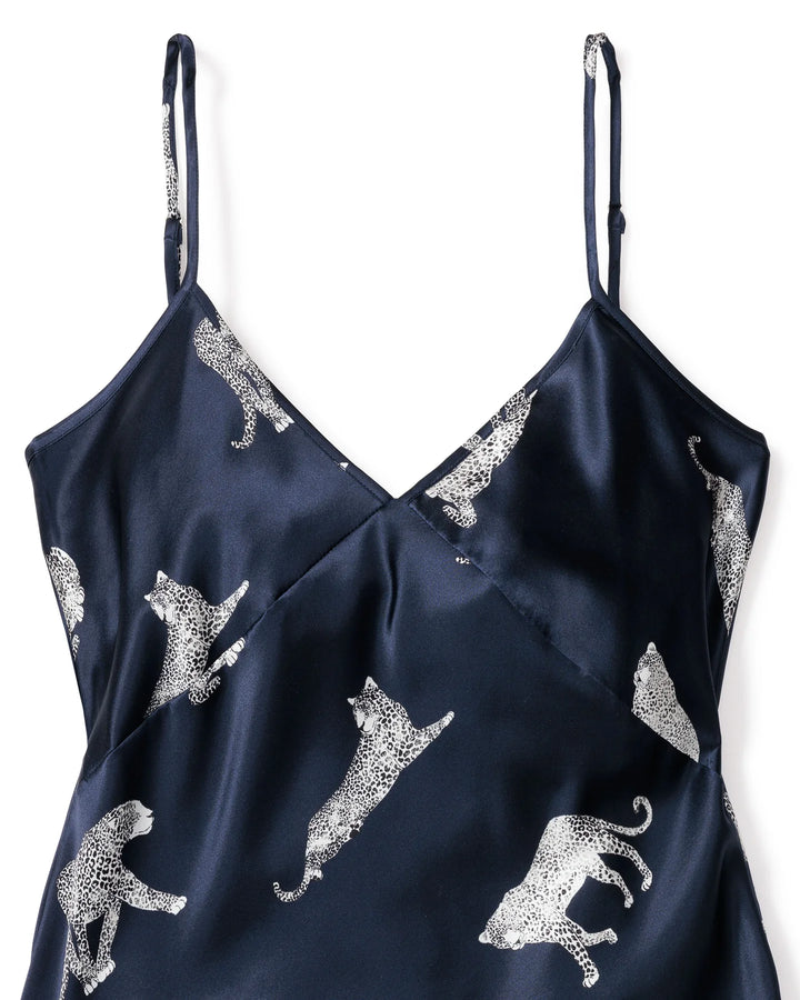 PJ SET CAMI SHORT SILK PANTHERE DE NUIT