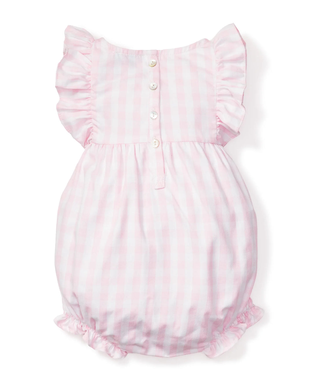 ROMPER PINK GINGHAM RUFFLED