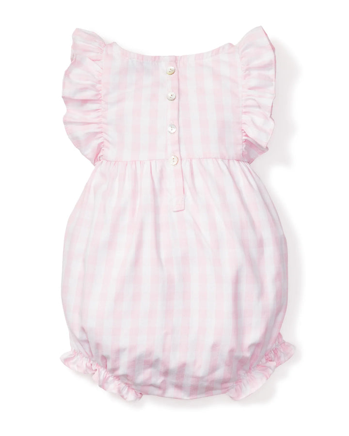 ROMPER PINK GINGHAM RUFFLED