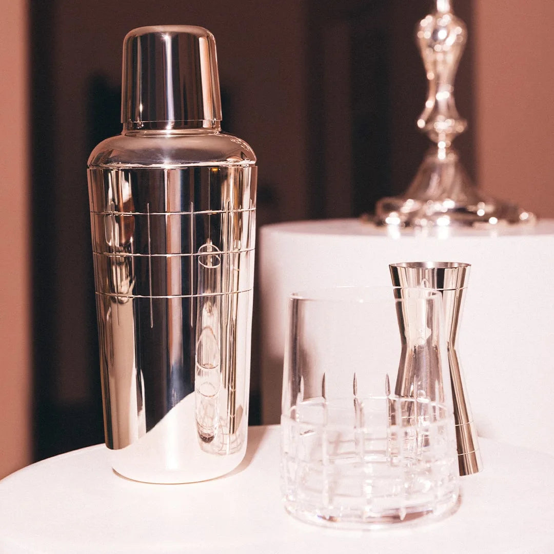 CHRISTOFLE SILVER PLATED COCKTAIL SHAKER GRAPHIK
