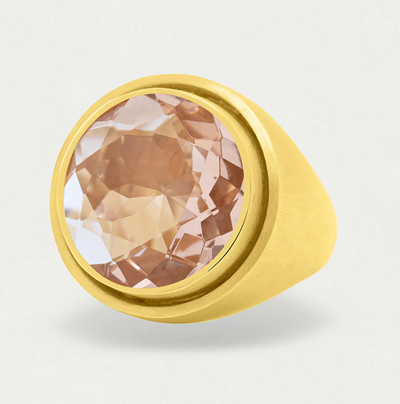 DEAN DAVIDSON RING SIGNET MORGANITE  (Available in 3 Sizes)