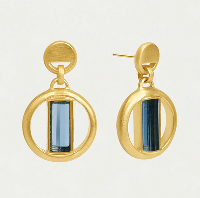 DEAN DAVIDSON EARRINGS DROPLET REVIVAL DENIM BLUE