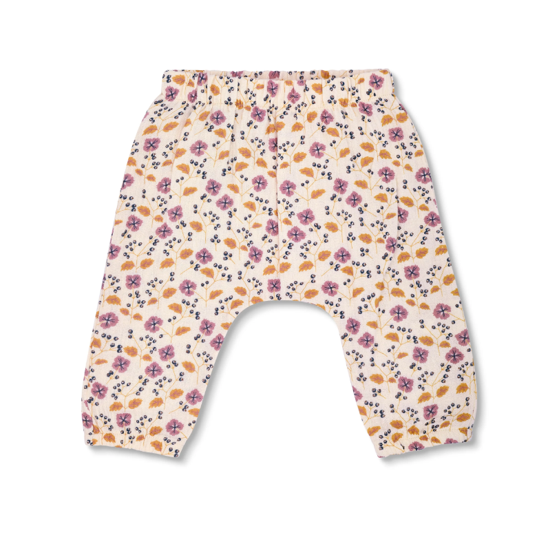 PANTS PINK FLOWERS MUSLIN