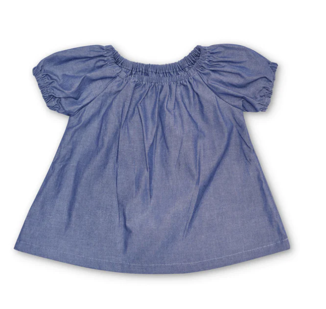 CHAMBRAY BLOUSE LAYETTE (Available in 2 sizes)