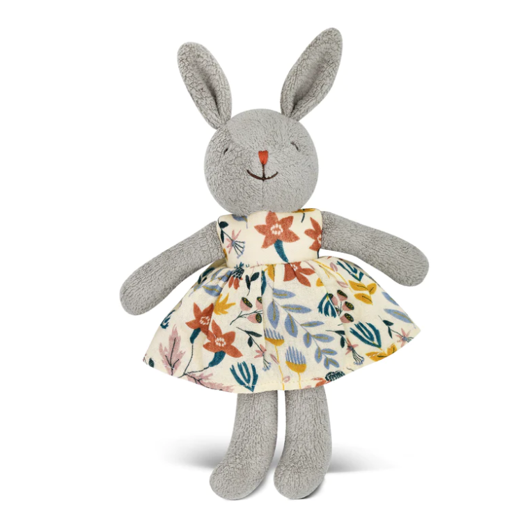 TOY BUNNY EARTHTONE GREY FLORAL