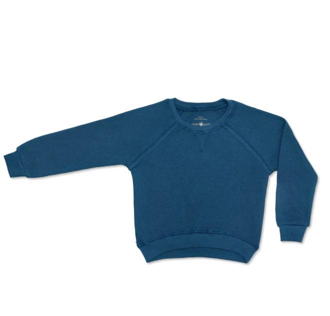 SWEATSHIRT WAFFLE CREW NECK MARIN (Availavle in 2 Sizes)