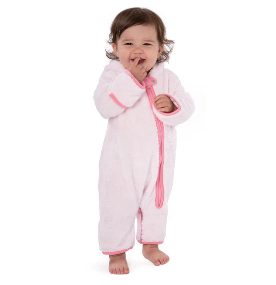 FURRY BEAR BUNTING PINK 12-18M #65893