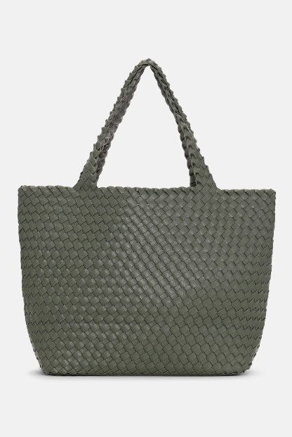 TOTE BAG ARMY GREEN & GUN METAL #65897