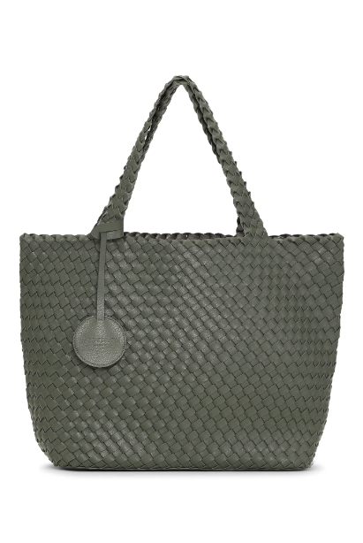 TOTE BAG ARMY GREEN & GUN METAL #65897