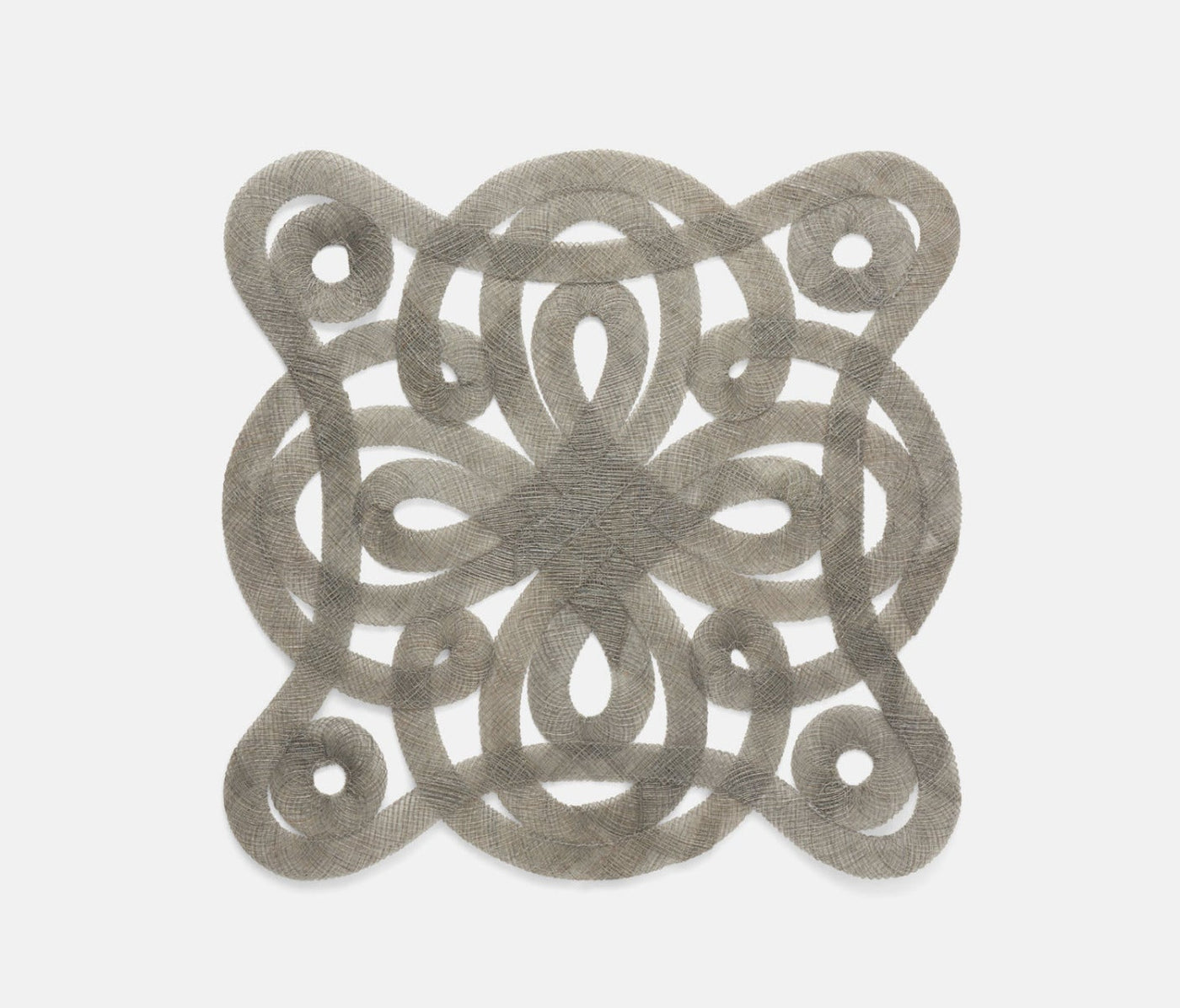 PLACEMAT MEDICI GRAY ABACA SQUARE