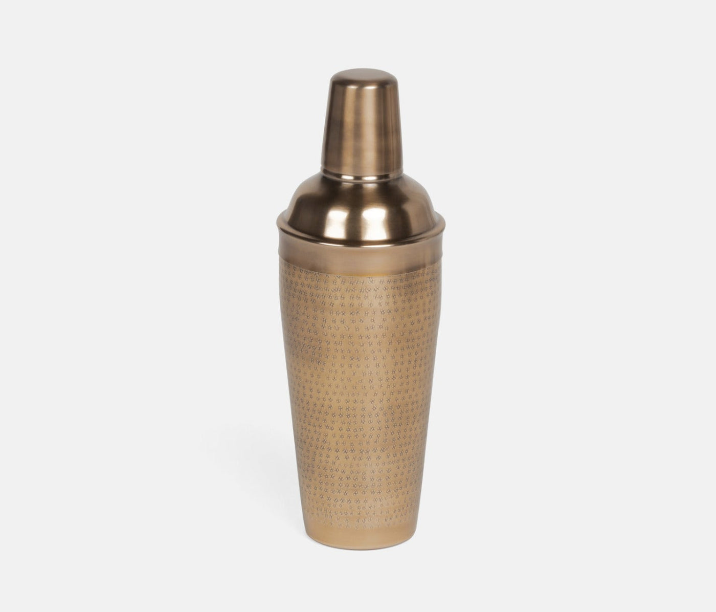 COCKTAIL SHAKER ANTIQUE HAMMERED BRASS