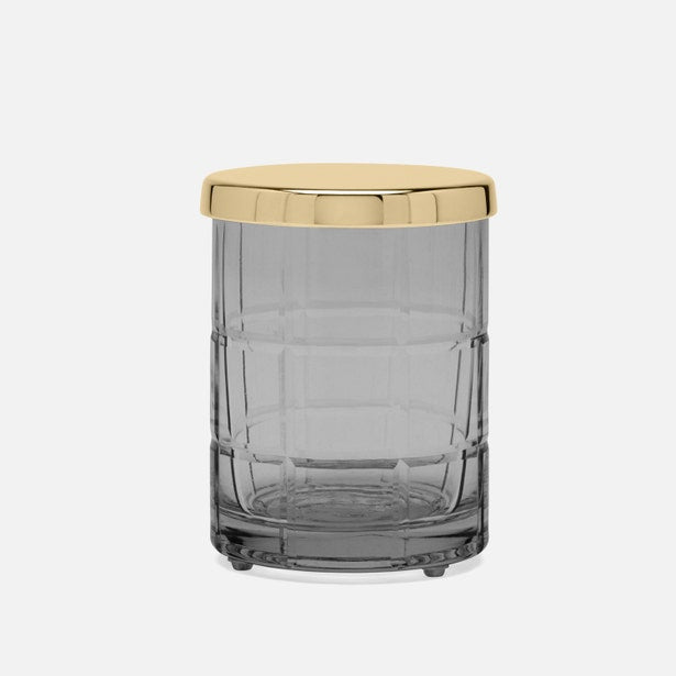 BATH COLLECTION SMOKE GLASS/BRASS