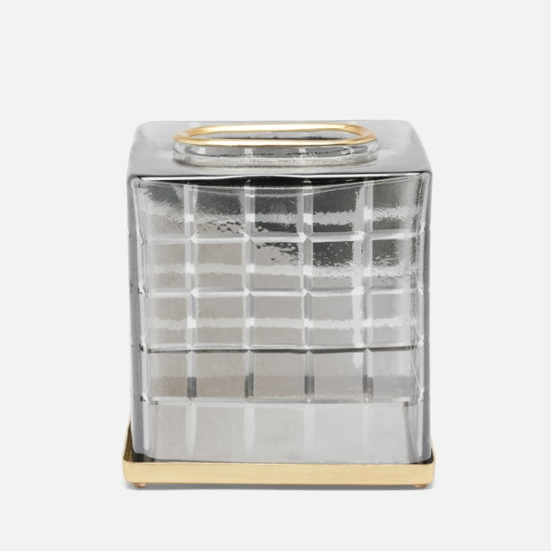 BATH COLLECTION SMOKE GLASS/BRASS